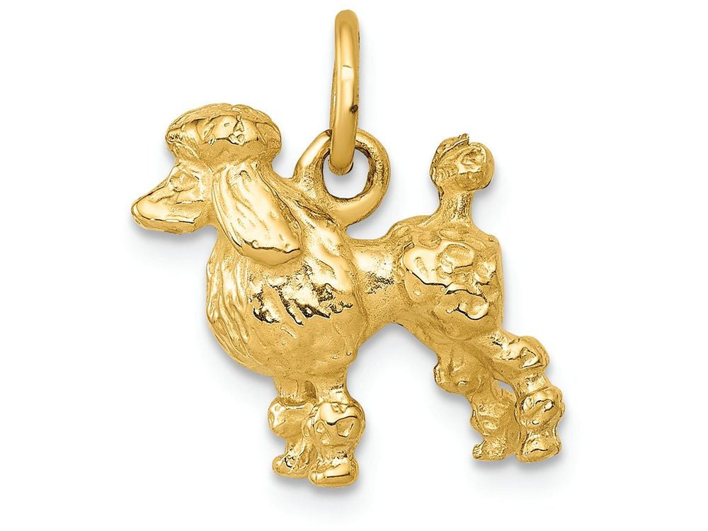 FJC Finejewelers 14k Yellow Gold Solid 3d Poodle Charm