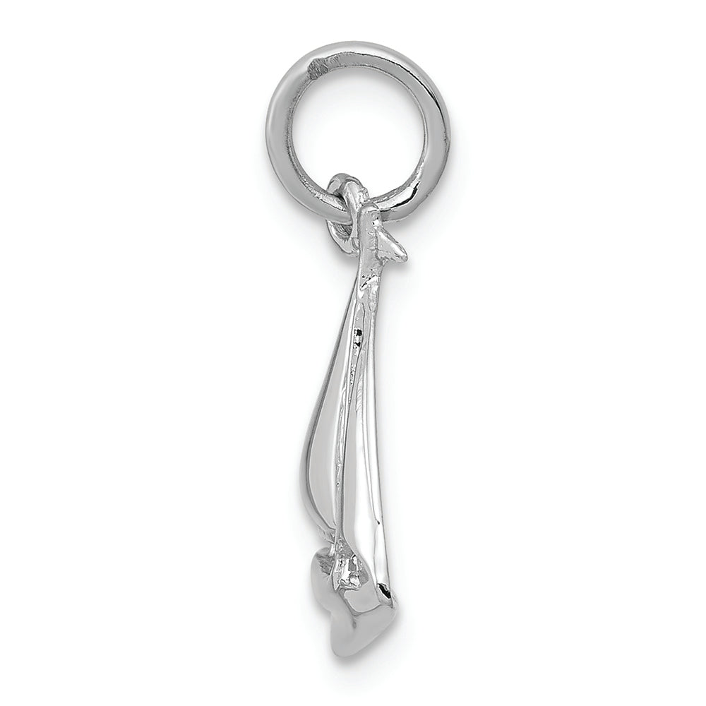 FJC Finejewelers 14k White Gold Solid Polished 3d Sailboat Charm