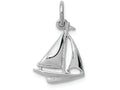 FJC Finejewelers 14k White Gold Solid Polished 3d Sailboat Charm