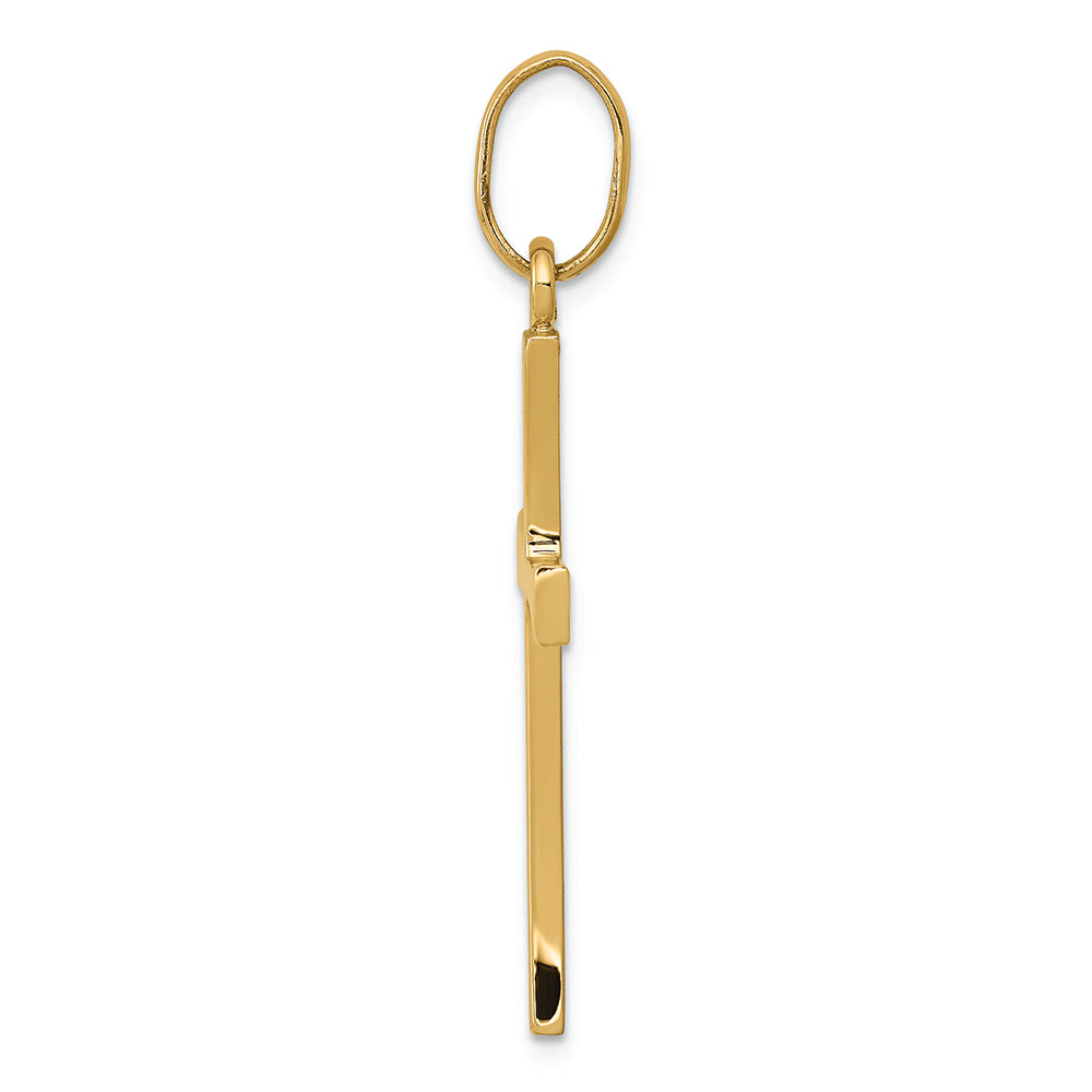 FJC Finejewelers 14k Yellow Gold Polished Cross Charm