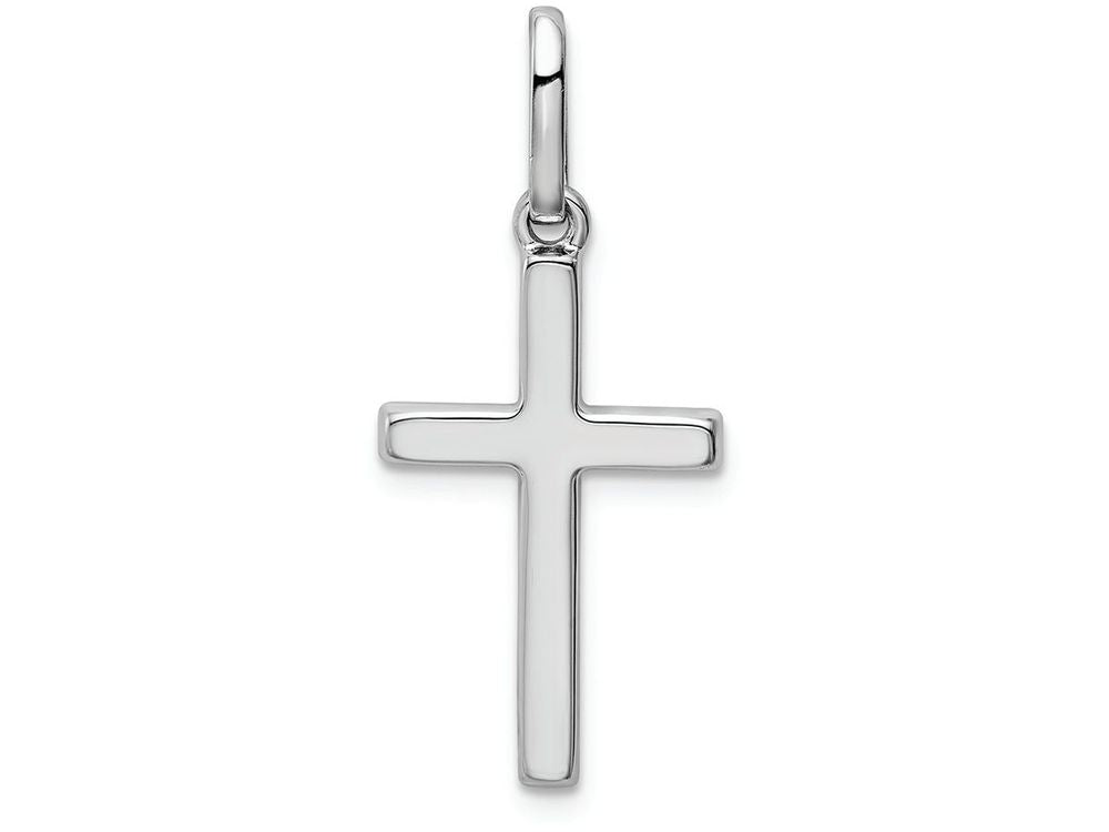 FJC Finejewelers 14k White Gold Hollow Cross Charm