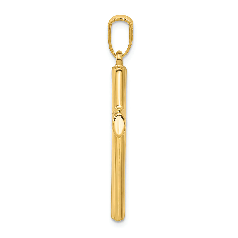 FJC Finejewelers 14k Yellow Gold Hollow Cross Charm