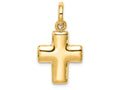 FJC Finejewelers 14k Yellow Gold Puffed Cross Charm