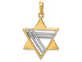 FJC Finejewelers 14k Two-tone Gold Star Of David Charm