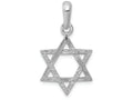FJC Finejewelers 14k White Gold Star Of David Charm