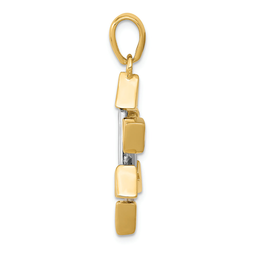 FJC Finejewelers 14k Two-tone Gold Star Of David Charm