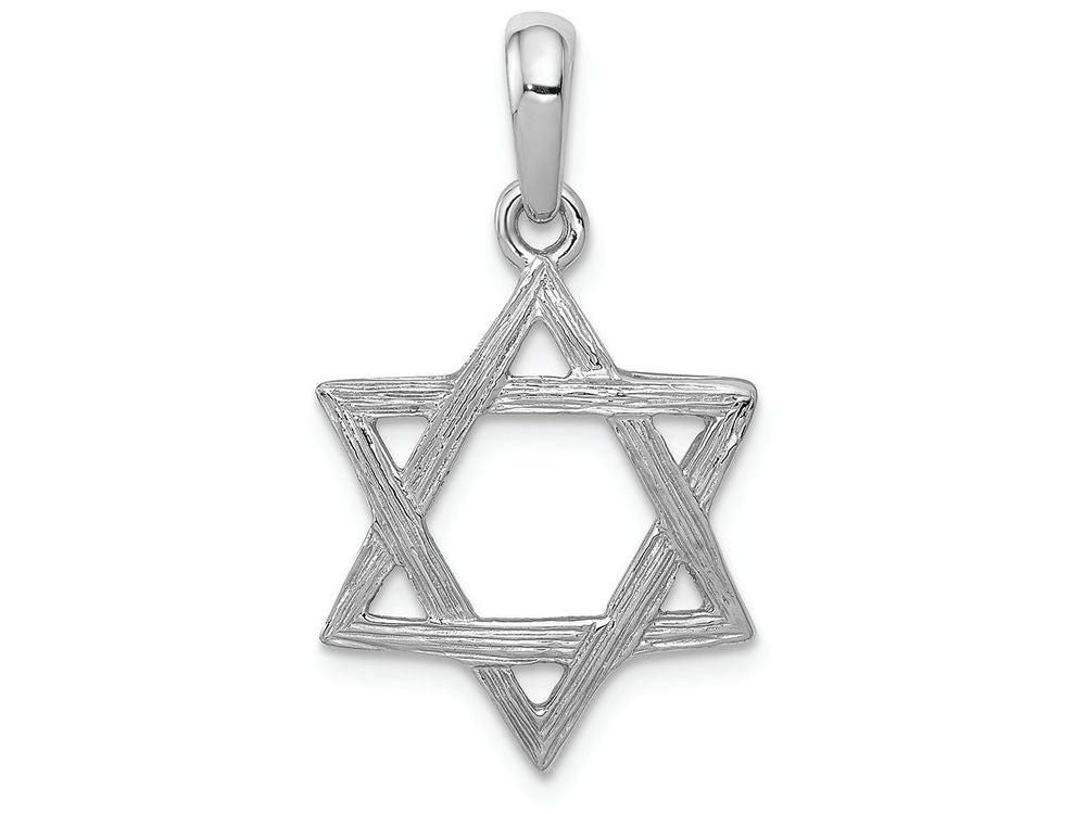 FJC Finejewelers 14k White Gold Star Of David Charm