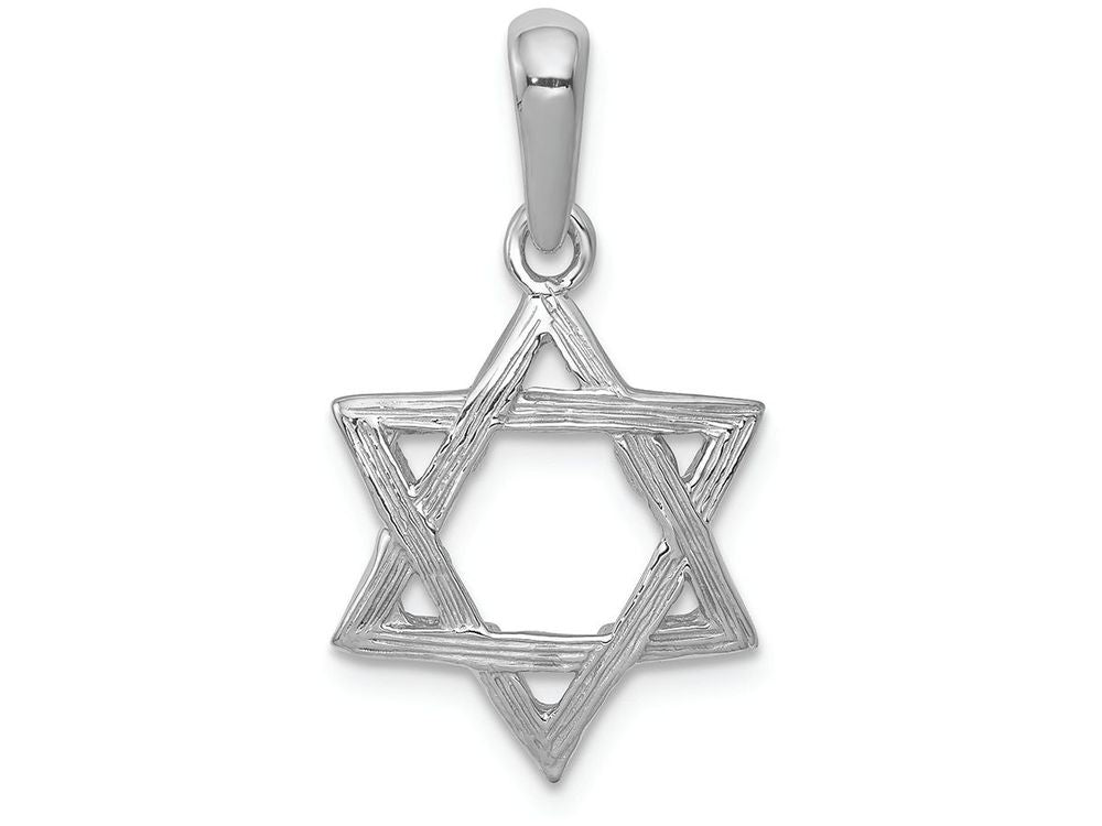 FJC Finejewelers 14k White Gold Star Of David Charm