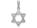 FJC Finejewelers 14k White Gold Star Of David Charm