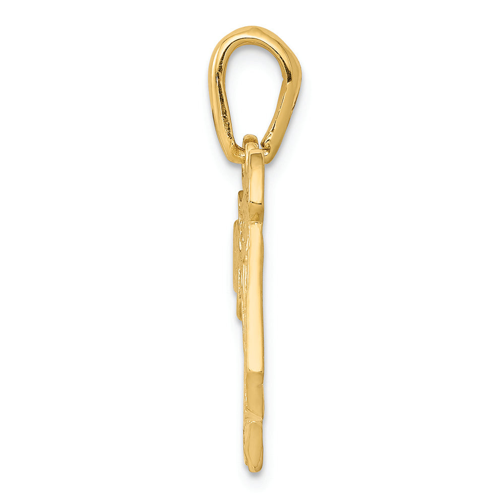 FJC Finejewelers 14k Yellow Gold Filigree Chai Charm