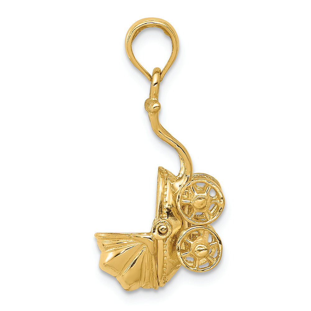 FJC Finejewelers 14k Yellow Gold Baby Carriage Charm