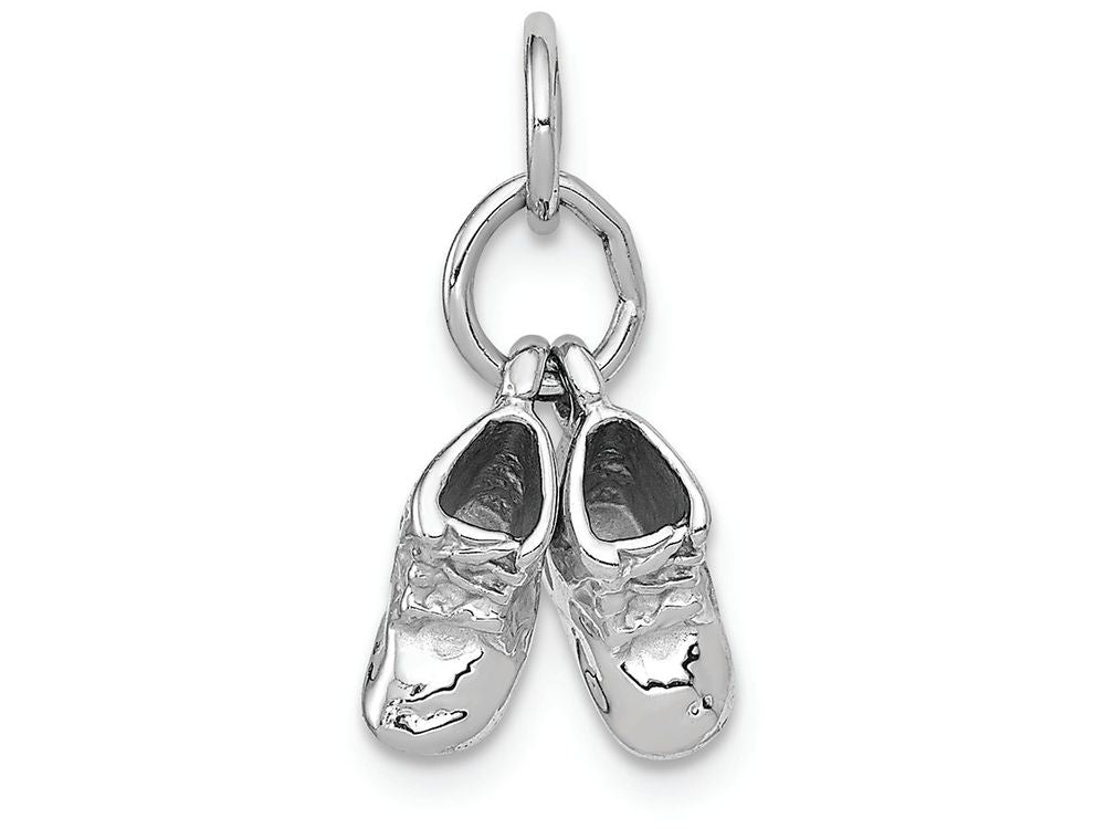 FJC Finejewelers 14k White Gold Baby Shoes Charm