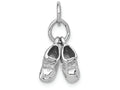FJC Finejewelers 14k White Gold Baby Shoes Charm