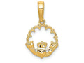 FJC Finejewelers 14k Yellow Gold Polished Claddagh Charm