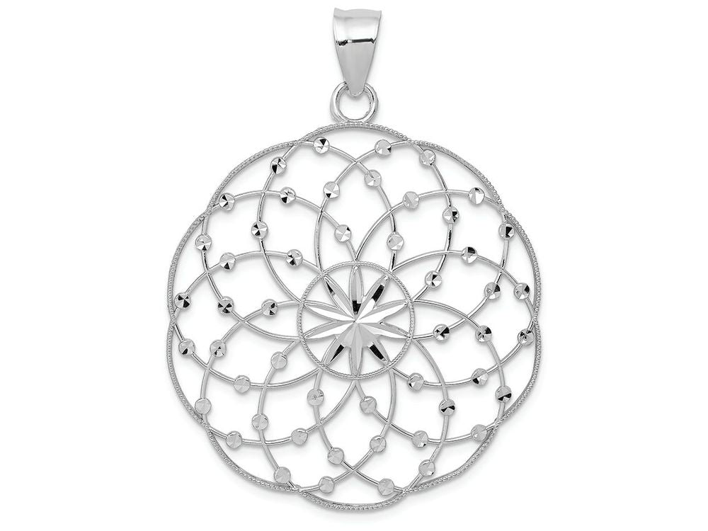 FJC Finejewelers 14k White Gold Bright Cut Sphere Charm
