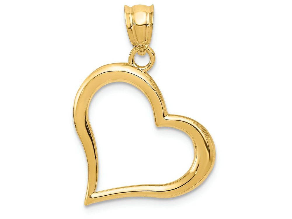 FJC Finejewelers 14k Yellow Gold Polished Open Heart Charm