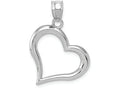 FJC Finejewelers 14k White Gold Polished Open Heart Charm