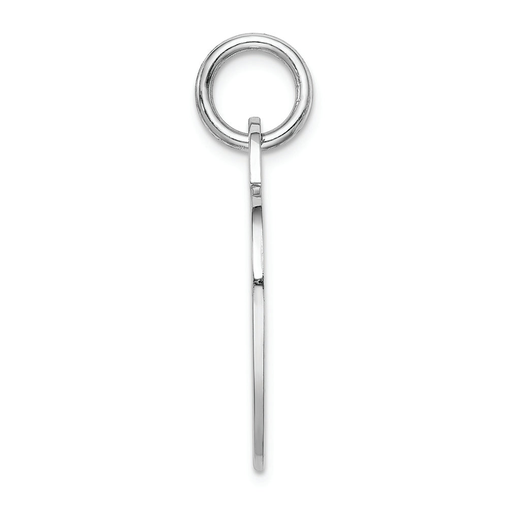 FJC Finejewelers 14k White Gold Heart Disc Charm