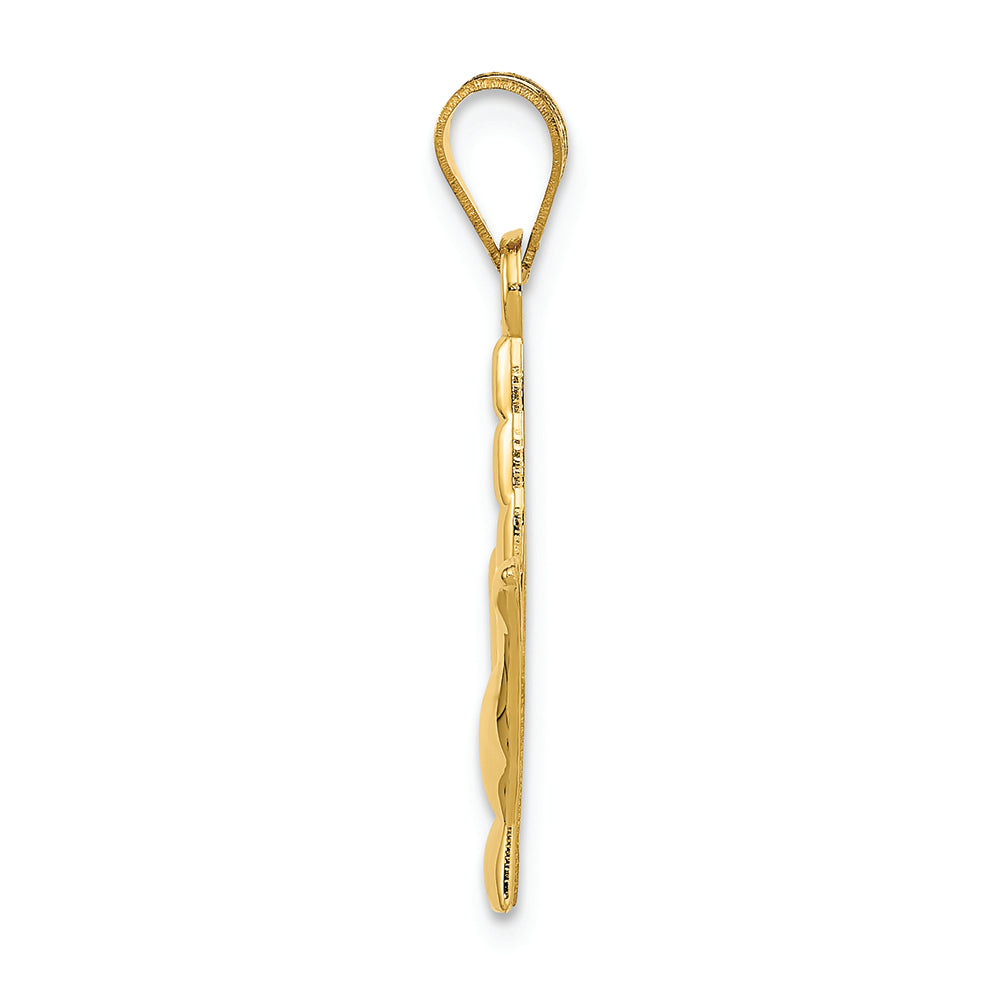 FJC Finejewelers 14k Yellow Gold Polished I Love You Handsign Language Charm