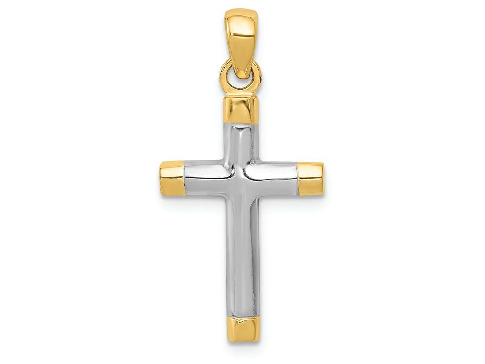 FJC Finejewelers 14k Two-tone Gold Cross Charm