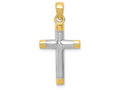 FJC Finejewelers 14k Two-tone Gold Cross Charm