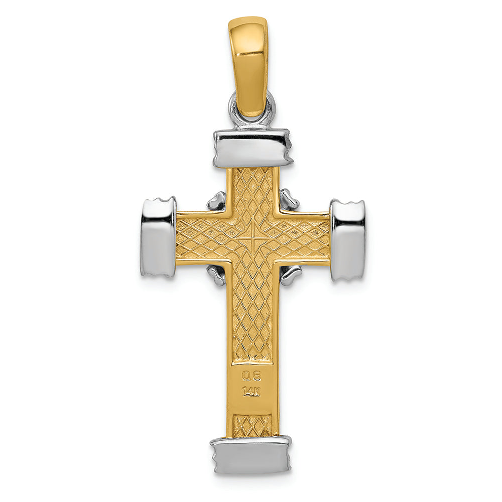 FJC Finejewelers 14k Two-tone Gold Latin Cross Charm