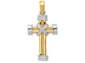FJC Finejewelers 14k Two-tone Gold Latin Cross Charm