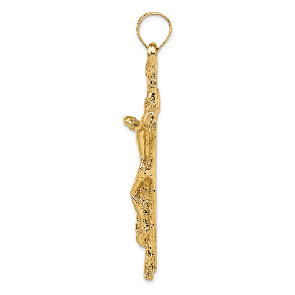 FJC Finejewelers 14k Yellow Gold Satin Crucifix Charm