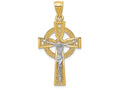 FJC Finejewelers 14k Two-tone Gold Iona Crucifix Charm