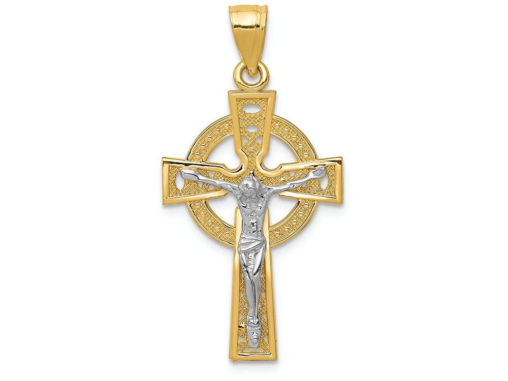 FJC Finejewelers 14k Two-tone Gold Iona Crucifix Charm