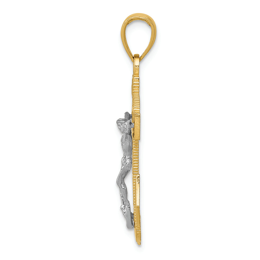 FJC Finejewelers 14k Two-tone Gold Mariner's Crucifix Charm