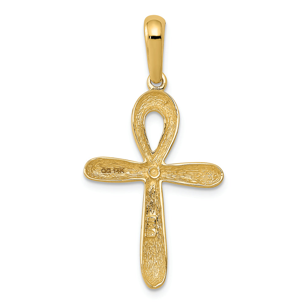 FJC Finejewelers 14k Yellow Gold Ankh Cross Charm