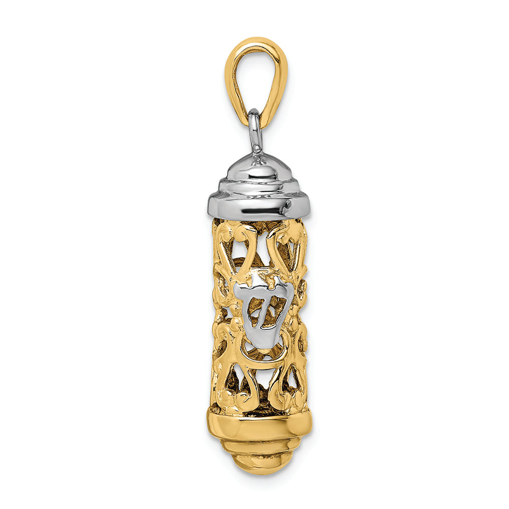 FJC Finejewelers 14k Two-tone Gold Mezuzah Charm