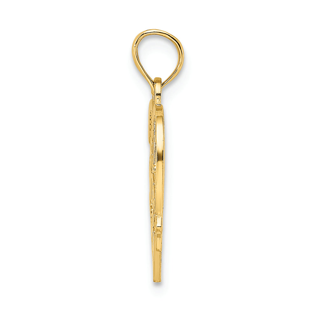 FJC Finejewelers 14k Yellow Gold #1 Wife Heart Charm