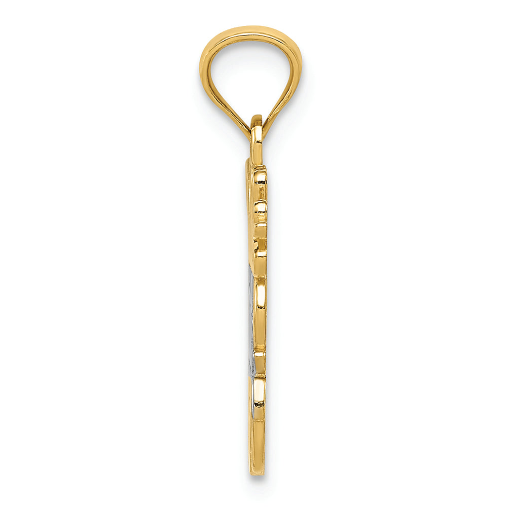 FJC Finejewelers 14k Yellow Gold And with Rhodium Daddys Little Girl Charm