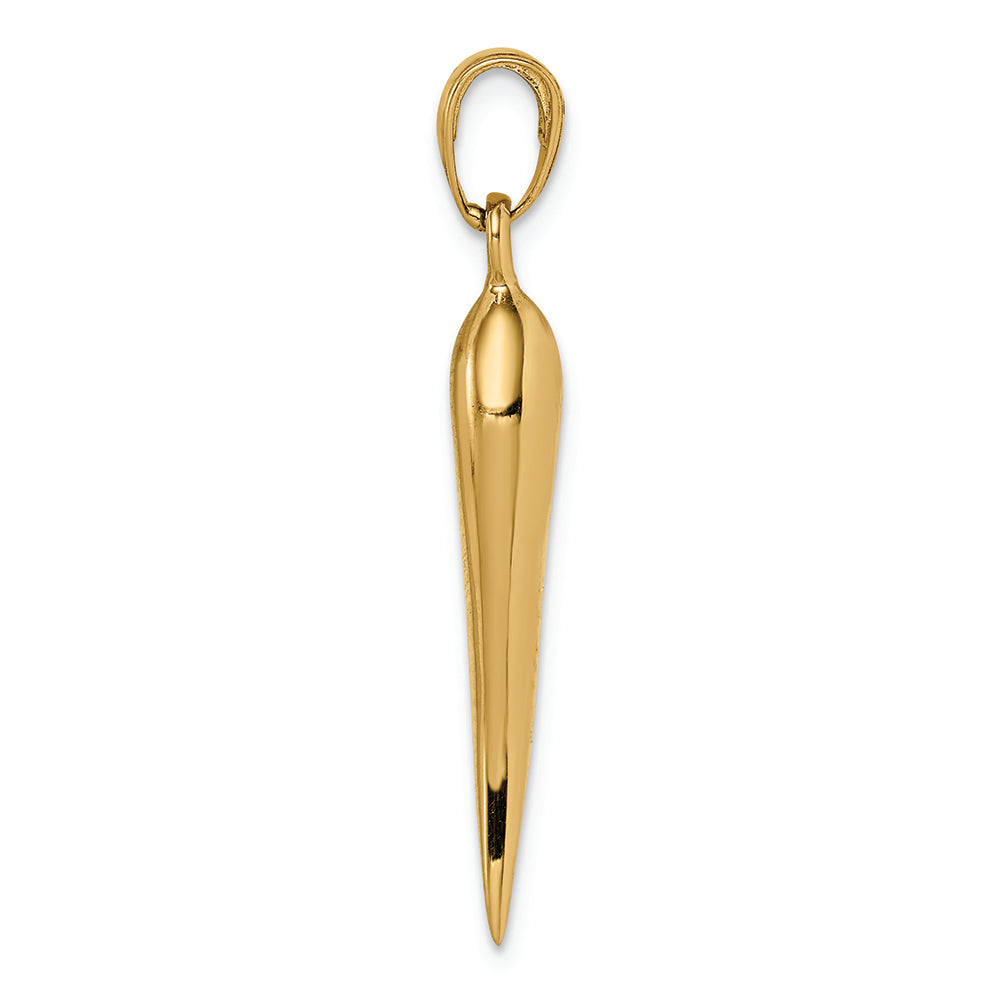 FJC Finejewelers 14k Yellow Gold Large Italian Horn Charm