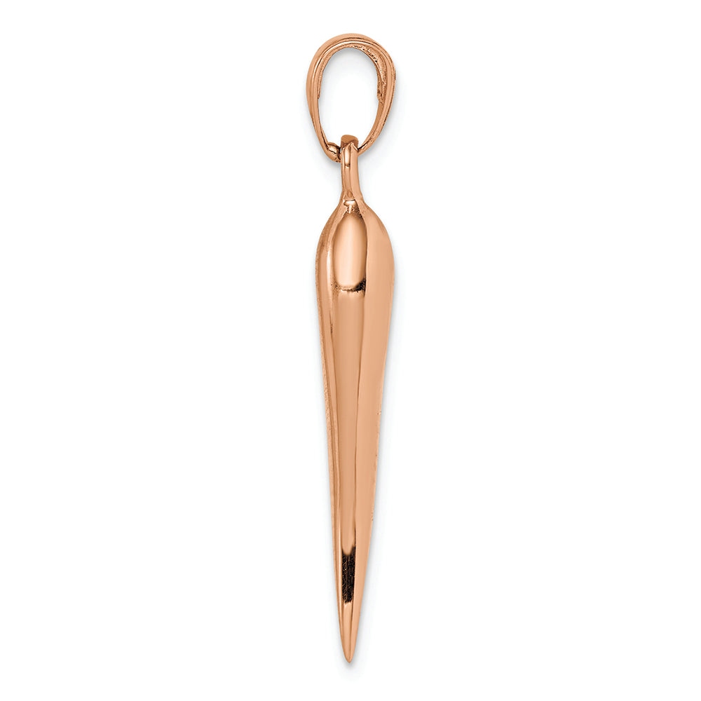 FJC Finejewelers 14k Rose Gold 3d Italian Horn Charm