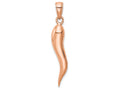 FJC Finejewelers 14k Rose Gold 3d Italian Horn Charm