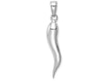FJC Finejewelers 14k White Gold White 3d Italian Horn Charm