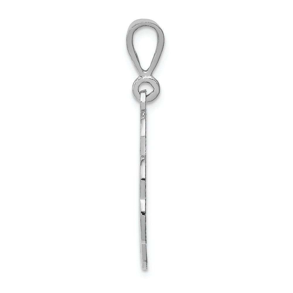 FJC Finejewelers 14k White Gold Trinity Clover Charm