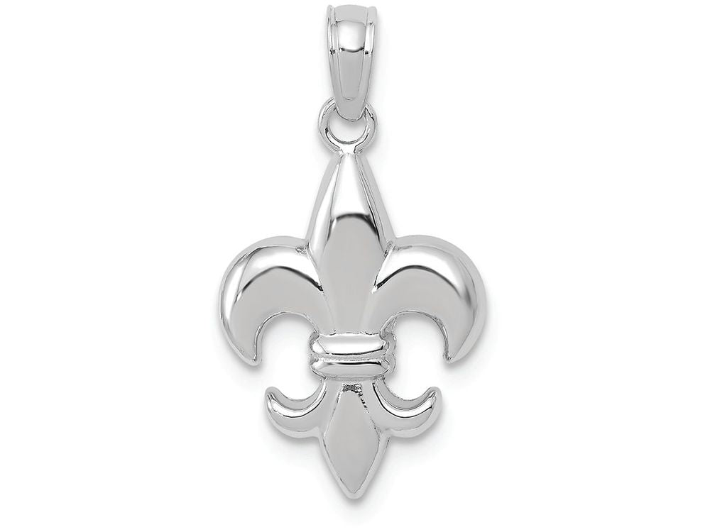 FJC Finejewelers 14k White Gold White Small Fleur-de-lis Charm