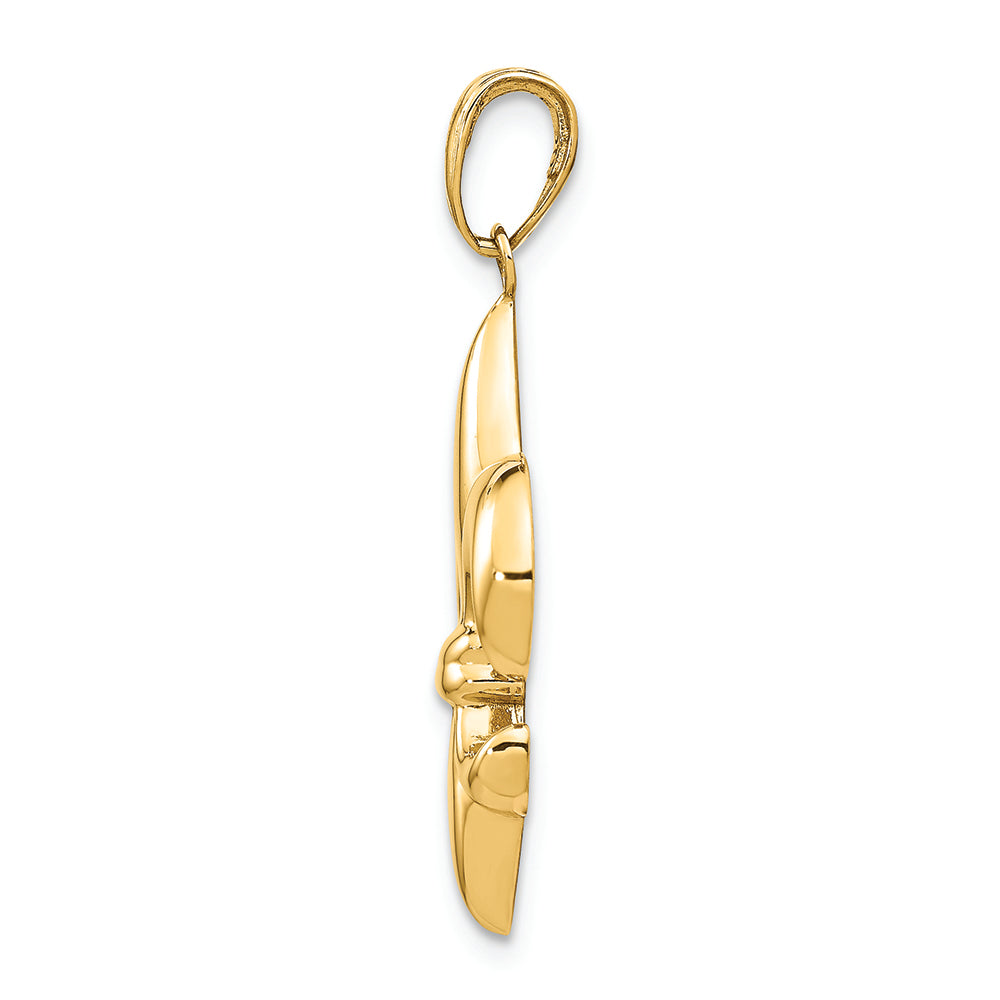 FJC Finejewelers 14k Yellow Gold Medium Fleur-de-lis Charm