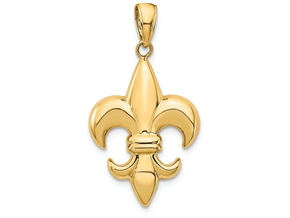 FJC Finejewelers 14k Yellow Gold Medium Fleur-de-lis Charm