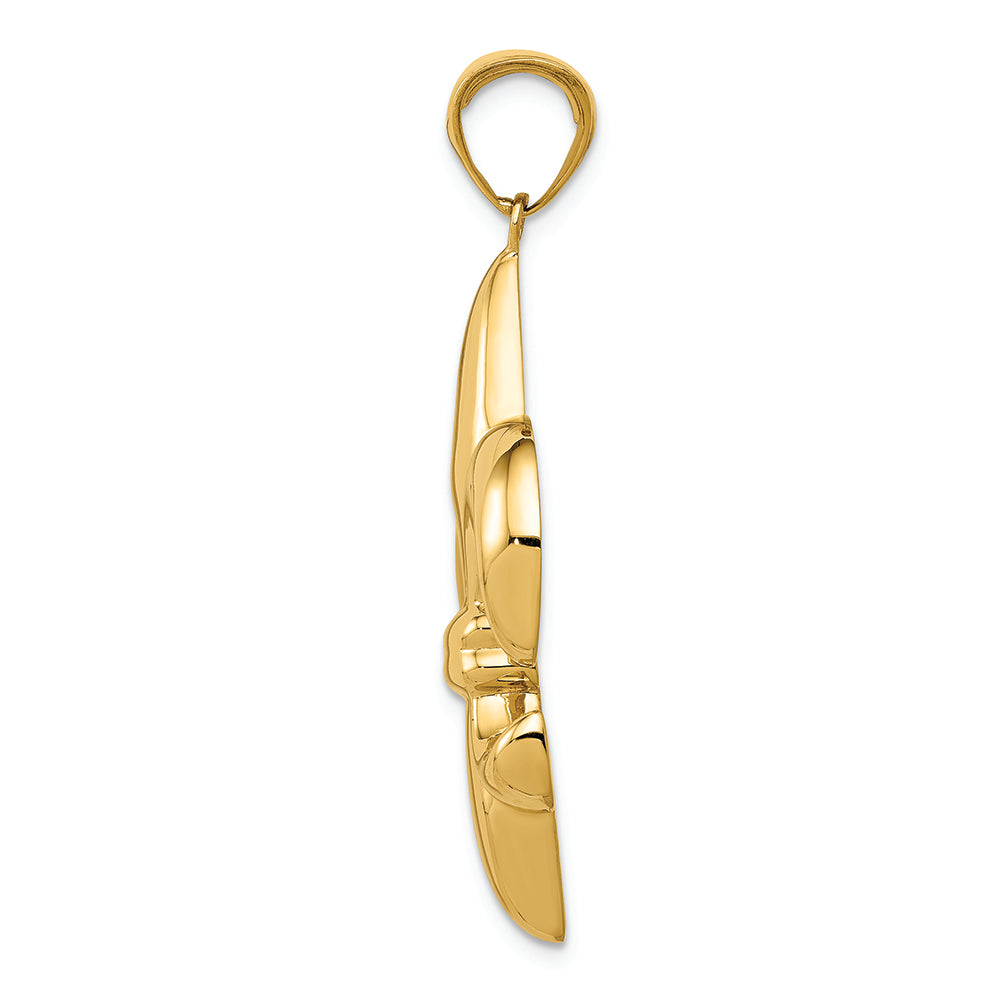 FJC Finejewelers 14k Yellow Gold Large Fleur-de-lis Charm