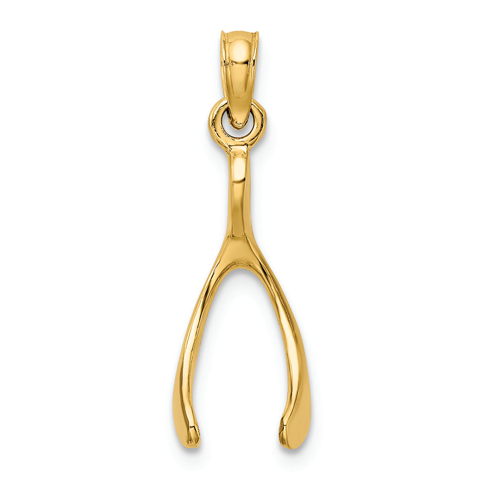 FJC Finejewelers 14k Yellow Gold Wishbone Charm