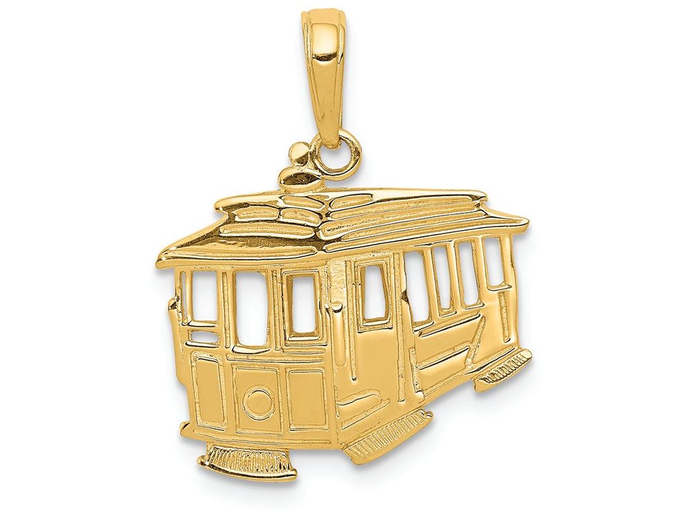 FJC Finejewelers 14k Yellow Gold Cable Car Charm