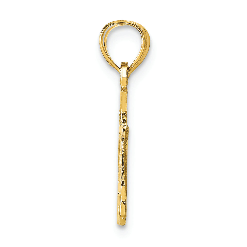 FJC Finejewelers 14k Yellow Gold I Love My Trucker Truck Charm