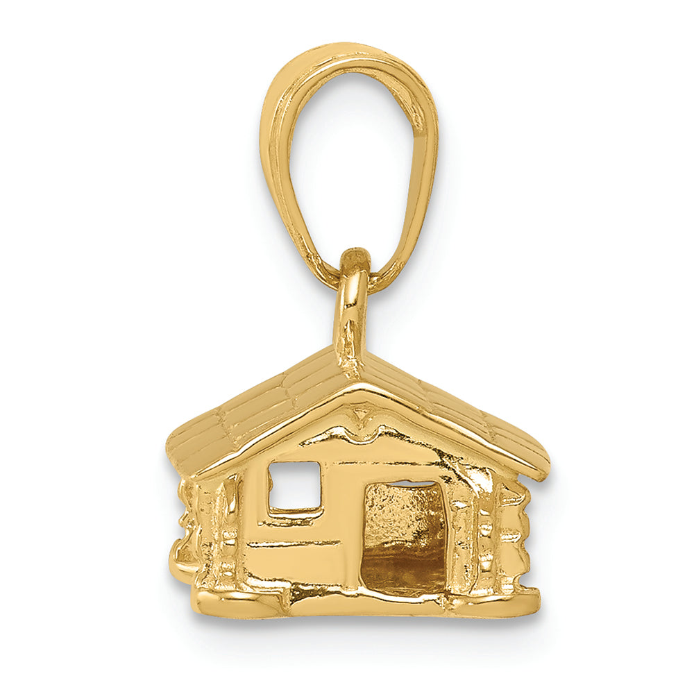 FJC Finejewelers 14k Yellow Gold 3d Log Cabin Charm