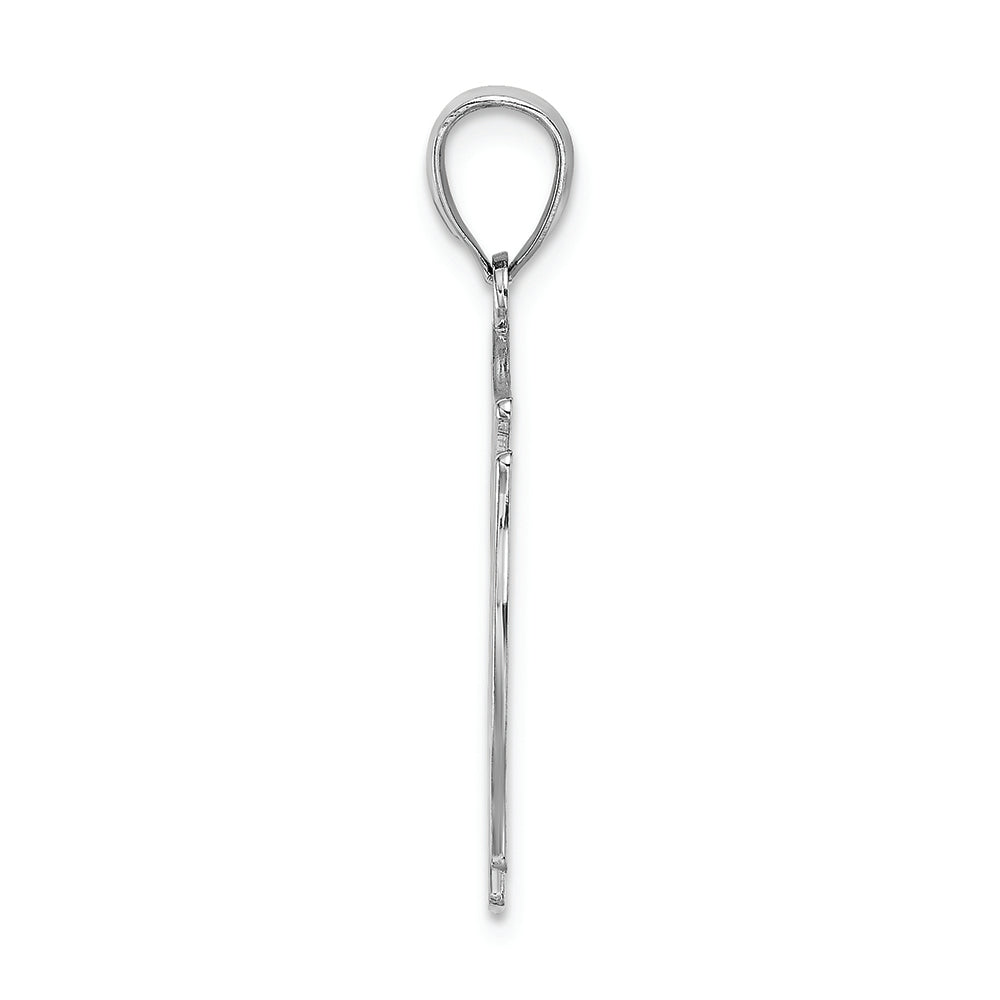 FJC Finejewelers 14k White Gold White Vfd Member In Shield Charm