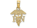 FJC Finejewelers 14k Yellow Gold Rn Caduceus Charm